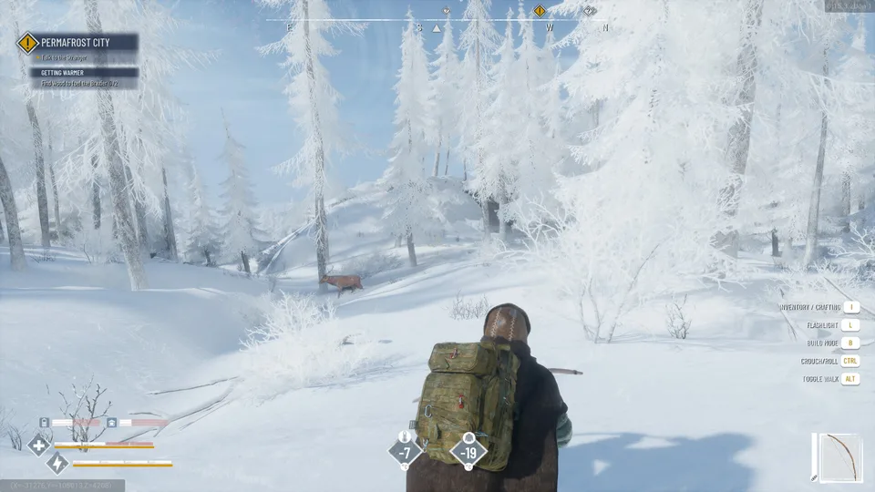 Permafrost gameplay screenshot: exploring the frozen open world