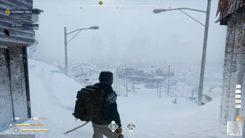 Permafrost gameplay screenshot: shelter and crafting in the cold
